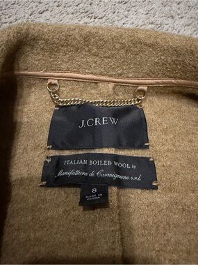 J. Crew Wool Coat in Camel Brown